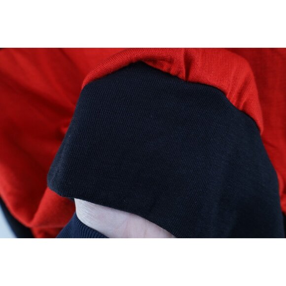 Vintage 70s 80s Mid Mod Womens Medium Dolman Sleeve Color Block Sweatshirt USA - Picture 4 of 11